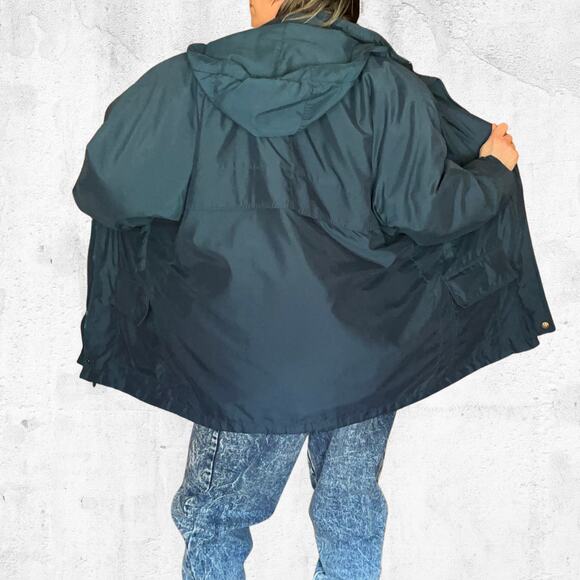 Vintage Winter Coat - Towne by London Fog - Green Oversize Grunge Small GUC - Picture 4 of 10